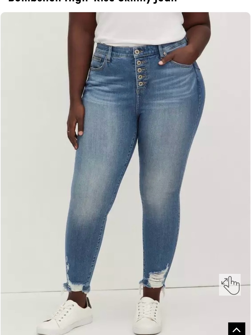 torrid Light Blue High-Rise Button-Fly Skinny Jeans